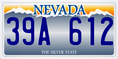 NV license plate 39A612