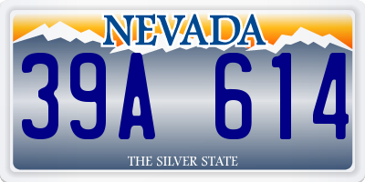 NV license plate 39A614