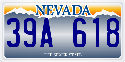 NV license plate 39A618