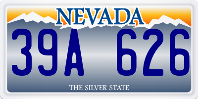 NV license plate 39A626