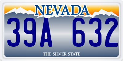 NV license plate 39A632