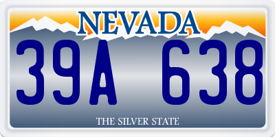 NV license plate 39A638