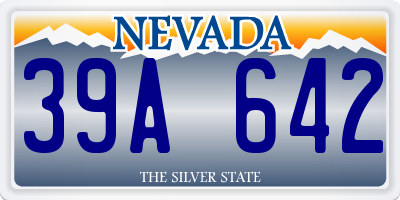 NV license plate 39A642