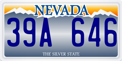 NV license plate 39A646