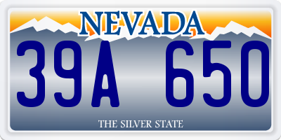 NV license plate 39A650