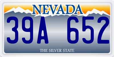 NV license plate 39A652