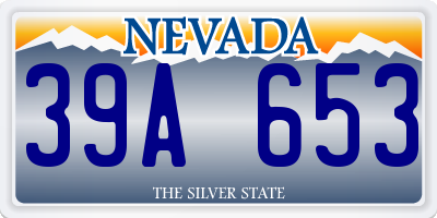NV license plate 39A653