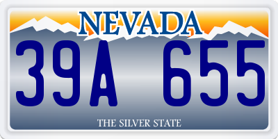 NV license plate 39A655