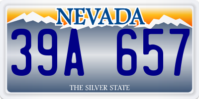 NV license plate 39A657