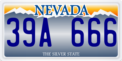 NV license plate 39A666