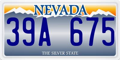 NV license plate 39A675