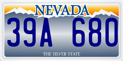 NV license plate 39A680