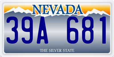 NV license plate 39A681