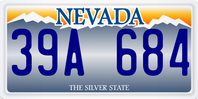NV license plate 39A684