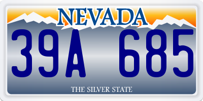 NV license plate 39A685