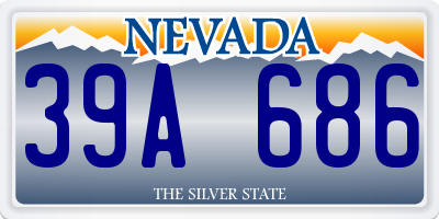 NV license plate 39A686