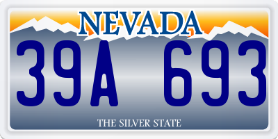 NV license plate 39A693