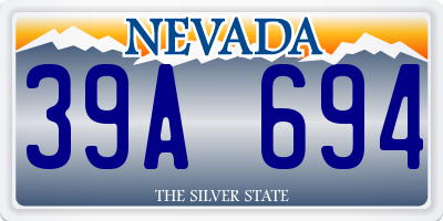 NV license plate 39A694