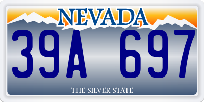 NV license plate 39A697