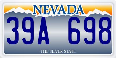 NV license plate 39A698