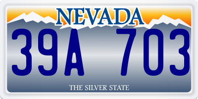 NV license plate 39A703