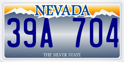 NV license plate 39A704