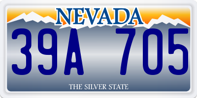 NV license plate 39A705