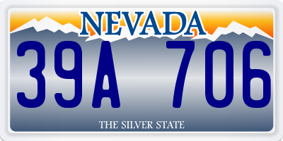 NV license plate 39A706