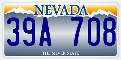 NV license plate 39A708