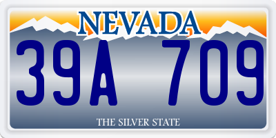 NV license plate 39A709