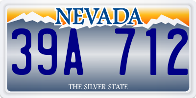 NV license plate 39A712