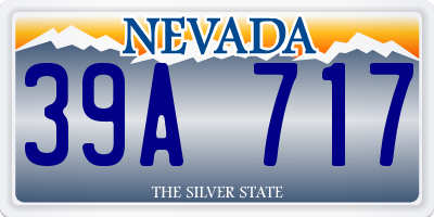 NV license plate 39A717