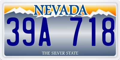 NV license plate 39A718