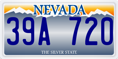 NV license plate 39A720