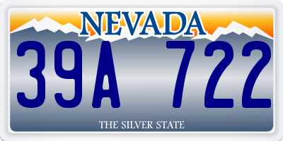NV license plate 39A722