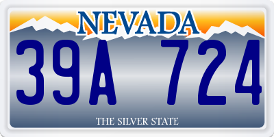 NV license plate 39A724