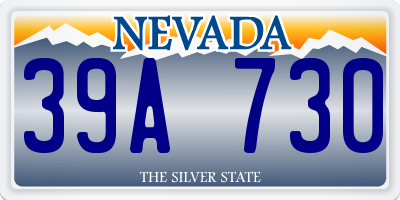 NV license plate 39A730