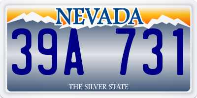 NV license plate 39A731