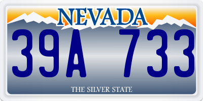 NV license plate 39A733