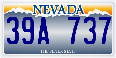 NV license plate 39A737