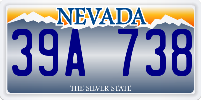 NV license plate 39A738