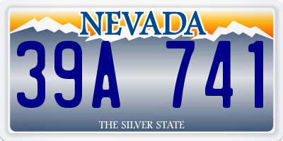 NV license plate 39A741