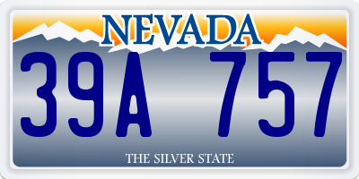 NV license plate 39A757