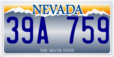 NV license plate 39A759