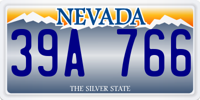 NV license plate 39A766