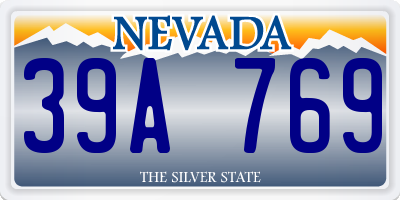 NV license plate 39A769
