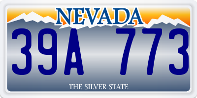 NV license plate 39A773