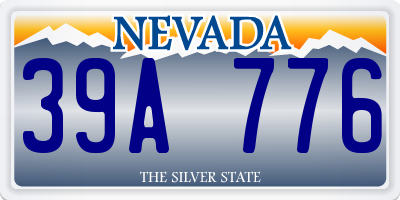 NV license plate 39A776