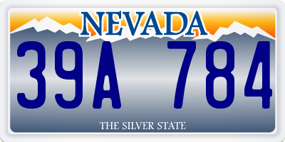 NV license plate 39A784