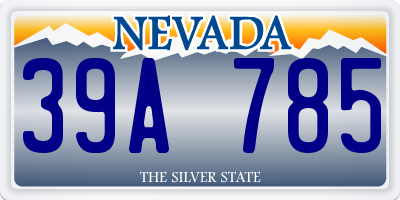 NV license plate 39A785